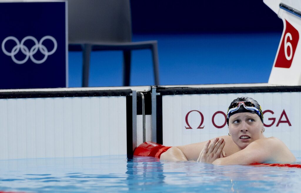 Angelina Köhler realisiert nach dem Anschlag, dass es ganz knapp nicht zu einer Olympiamedaille gereicht hat