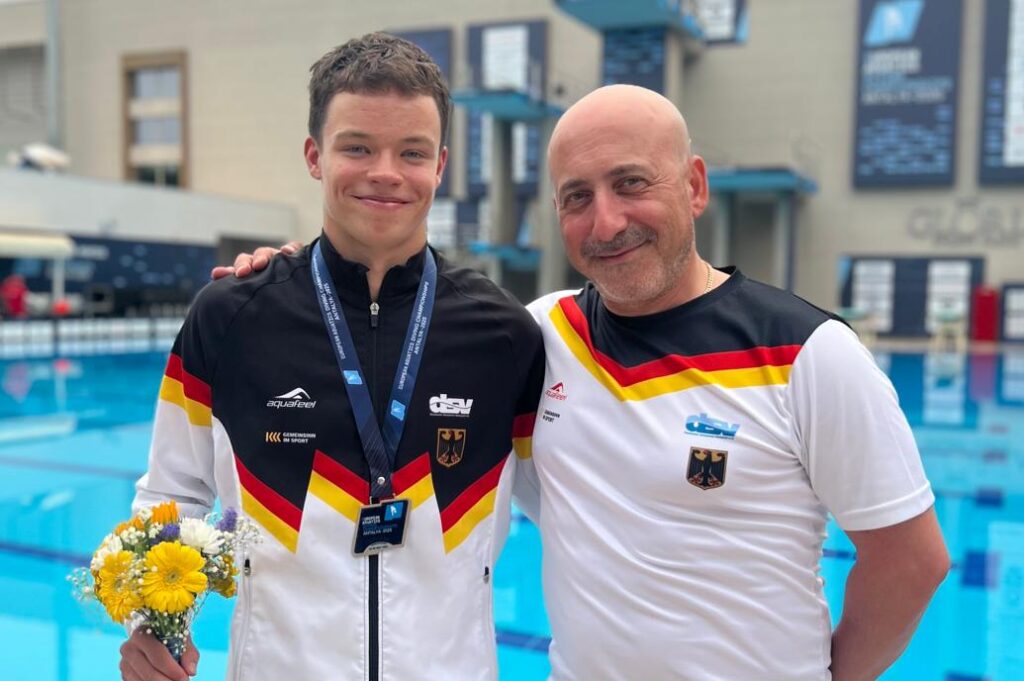 Ole Rösler mit seinem Trainer Michail Sachiasvili