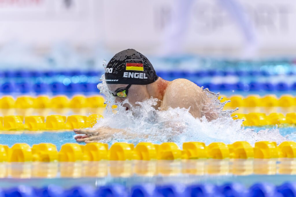 Para Schwimmer Taliso Engel aus Deutschland im Finale über 50m Brust bei der IDM 2025 in Berlin