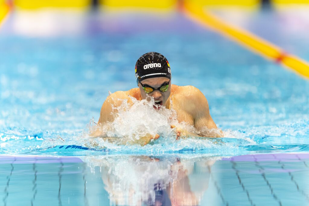 Para Schwimmer Taliso Engel schwimmt das Brust-Finale bei der IDM 2025 in Berlin