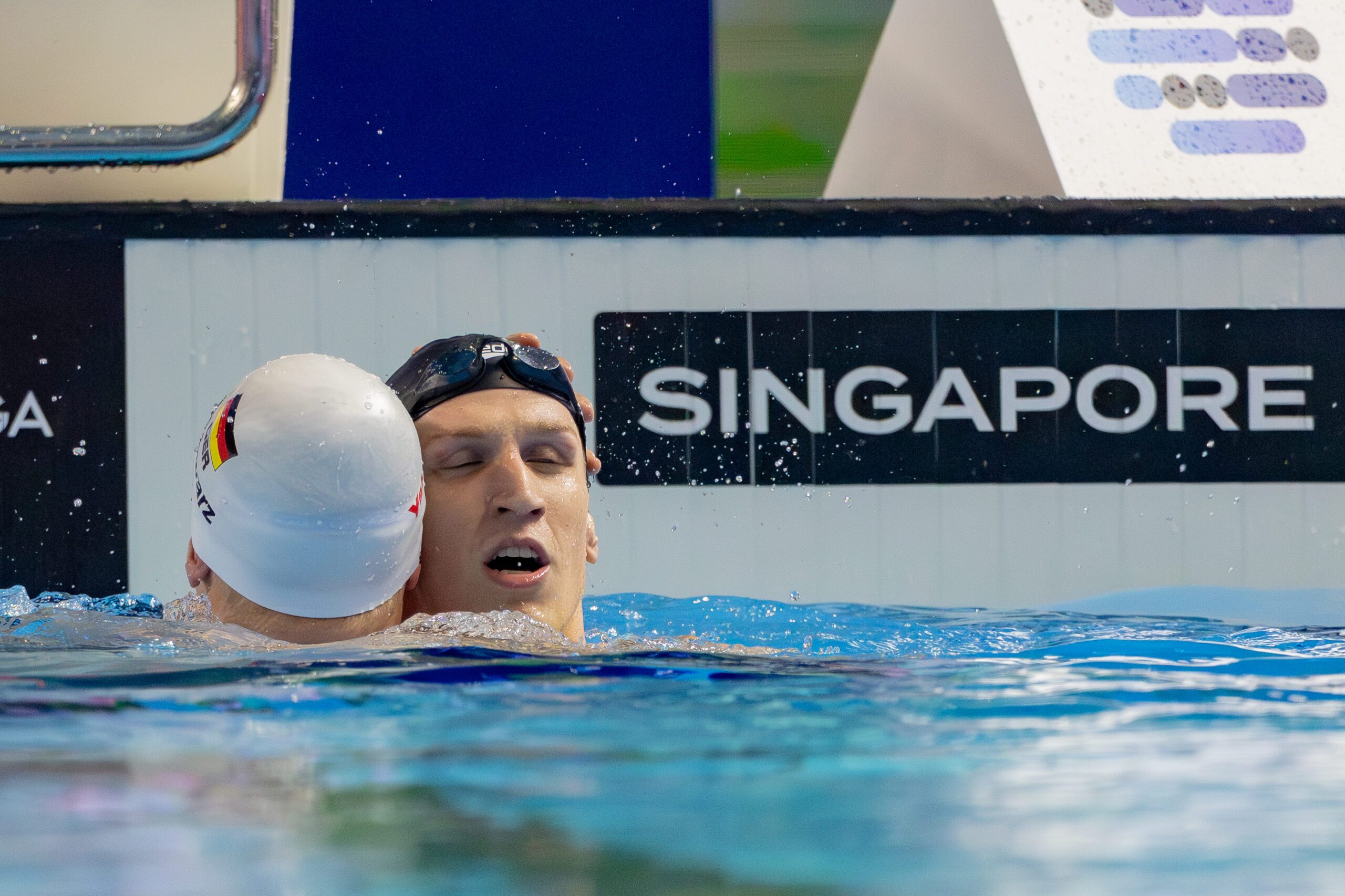World Championships Arena, Singapur 30.7.2024: World Aquatics Championships Singapur 2025 - Schwimmen Finals Tag 4, Sven Schwarz, Lukas Maertens (Photo by JoKleindl)