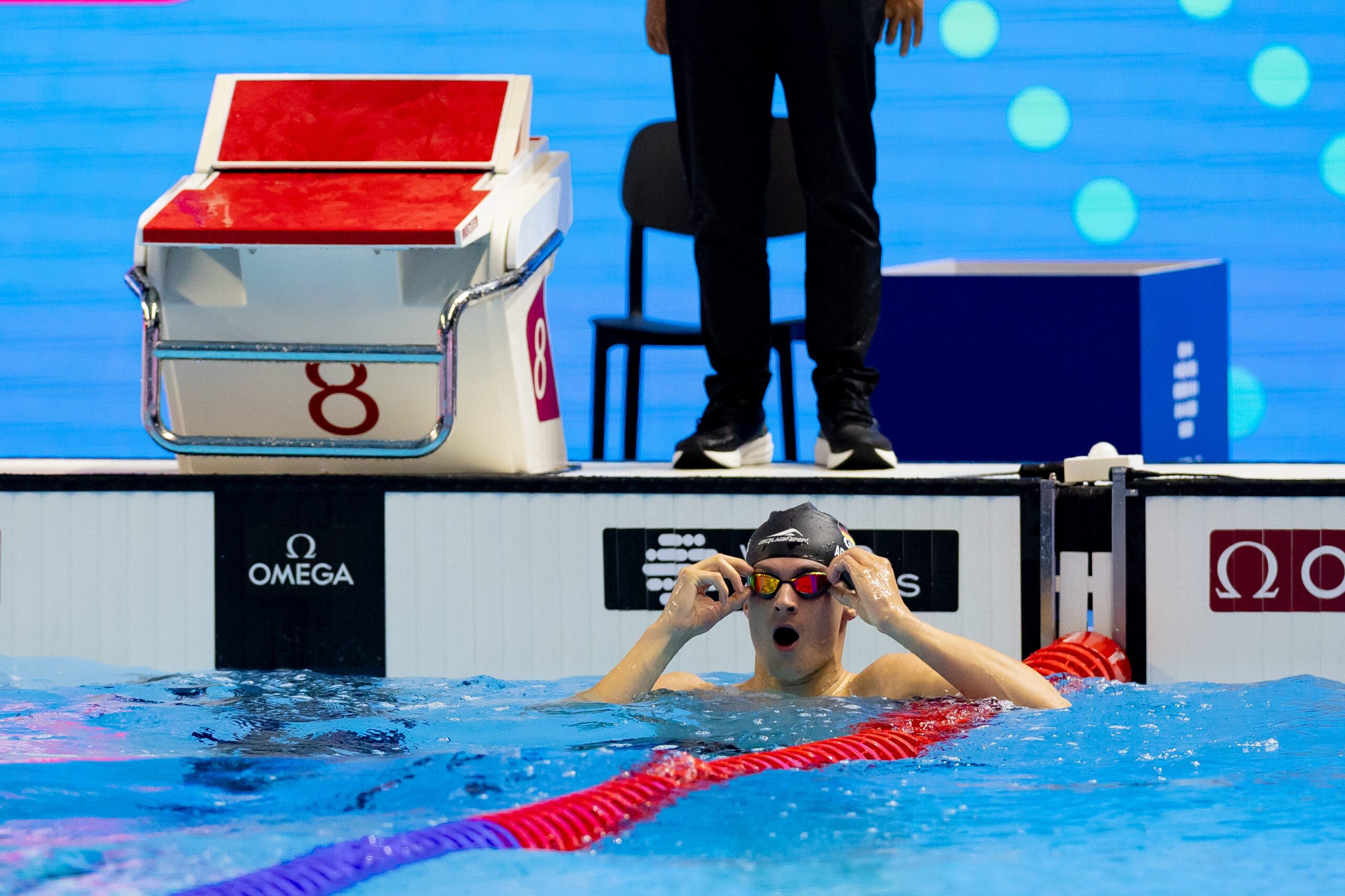 World Championships Arena, Singapur 28.7.2025: World Aquatics Championships Singapur 2025 - Schwimmen Schwimmen Finals Tag 2, Luca Nik Armbruster (Photo by JoKleindl)