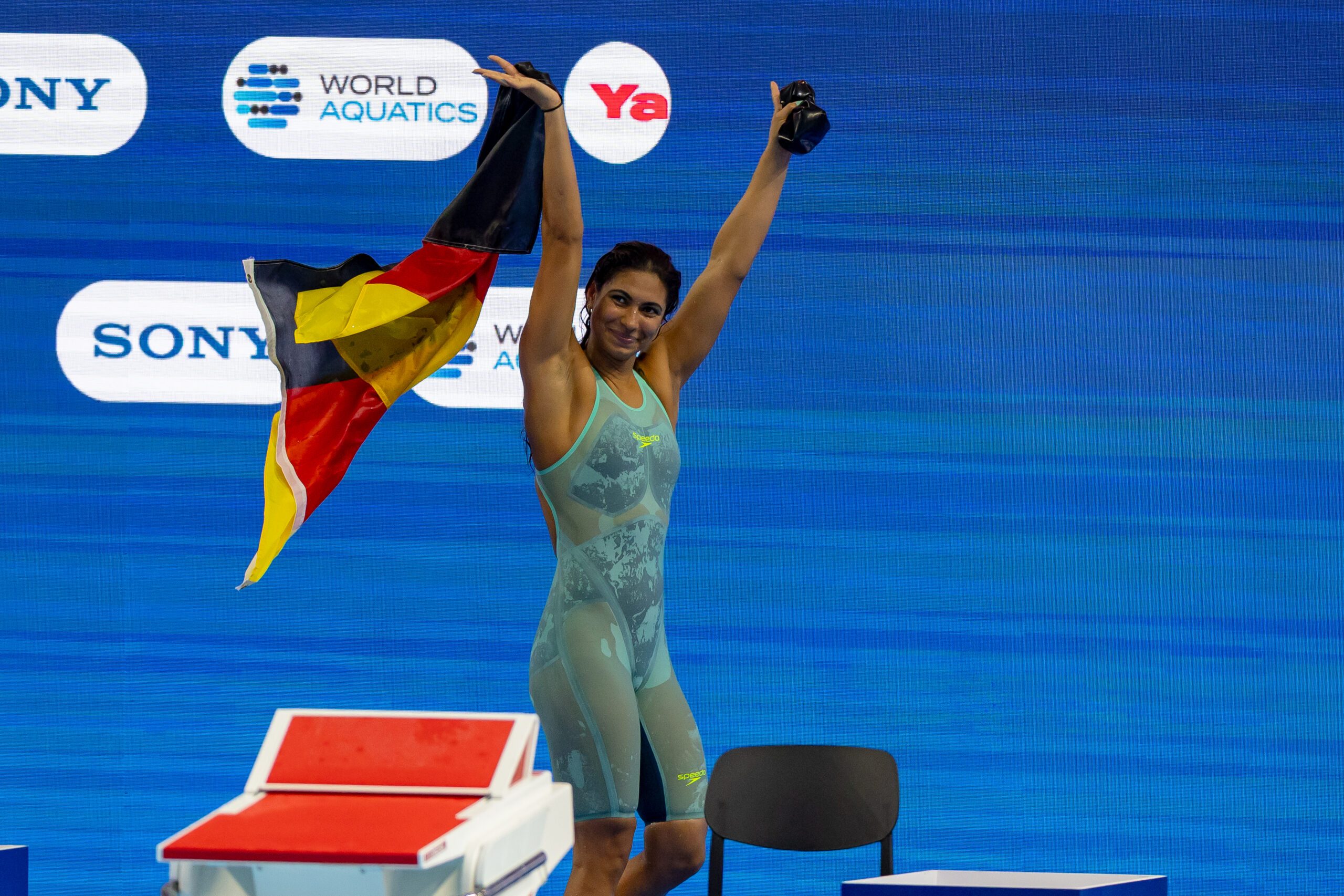 World Championships Arena, Singapur 29.7.2025: World Aquatics Championships Singapur 2025 - Schwimmen Finals Tag 3, Anna Elendt (Photo by JoKleindl)