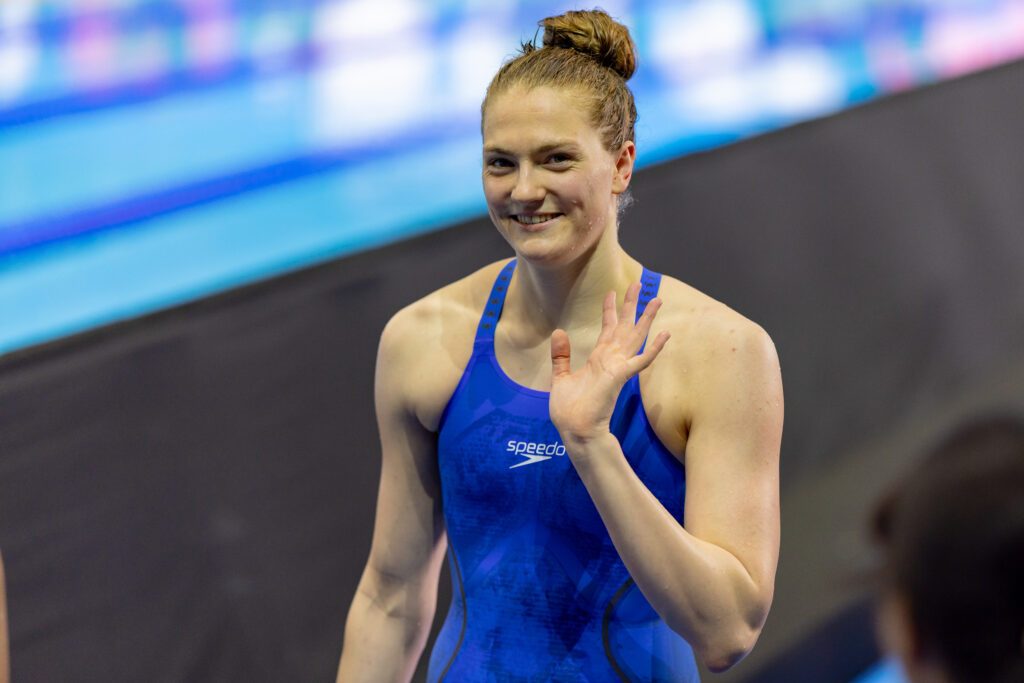 World Championships Arena, Singapur 27.7.2025: World Aquatics Championships Singapur 2025 - Schwimmen Vorlaeufe Tag 1, Nina Holt (Photo by JoKleindl)