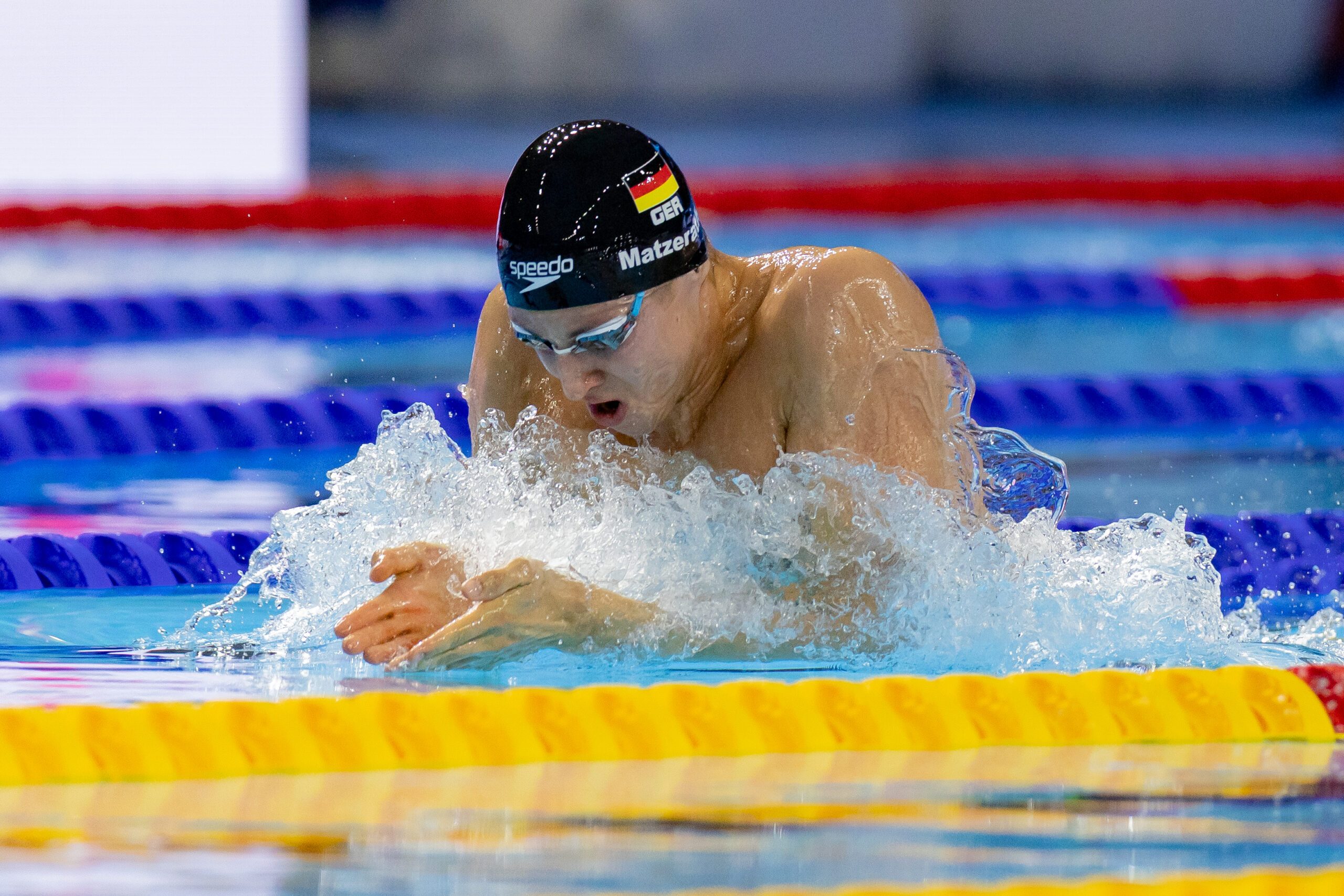 World Championships Arena, Singapur 27.7.2025: World Aquatics Championships Singapur 2025 - Schwimmen Vorlaeufe Tag 1, Lucas Matzerath (Photo by JoKleindl)