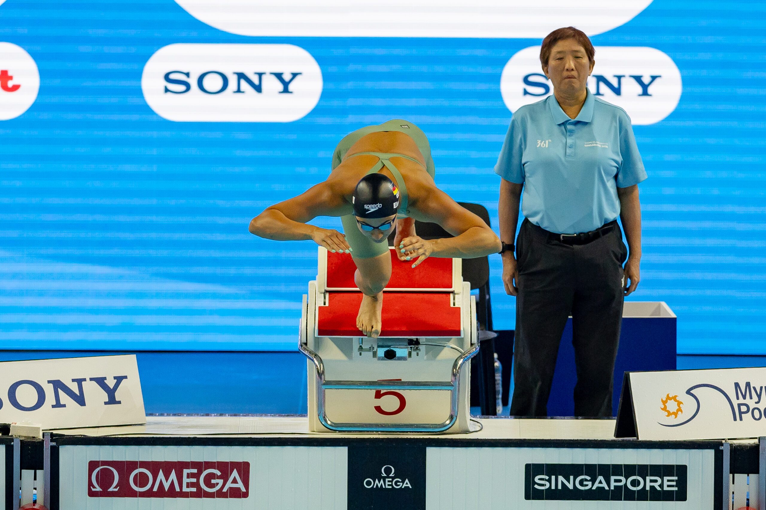 World Championships Arena, Singapur 28.7.2025: World Aquatics Championships Singapur 2025 - Schwimmen Vorlaeufe Tag 2, Anna Elendt (Photo by JoKleindl)