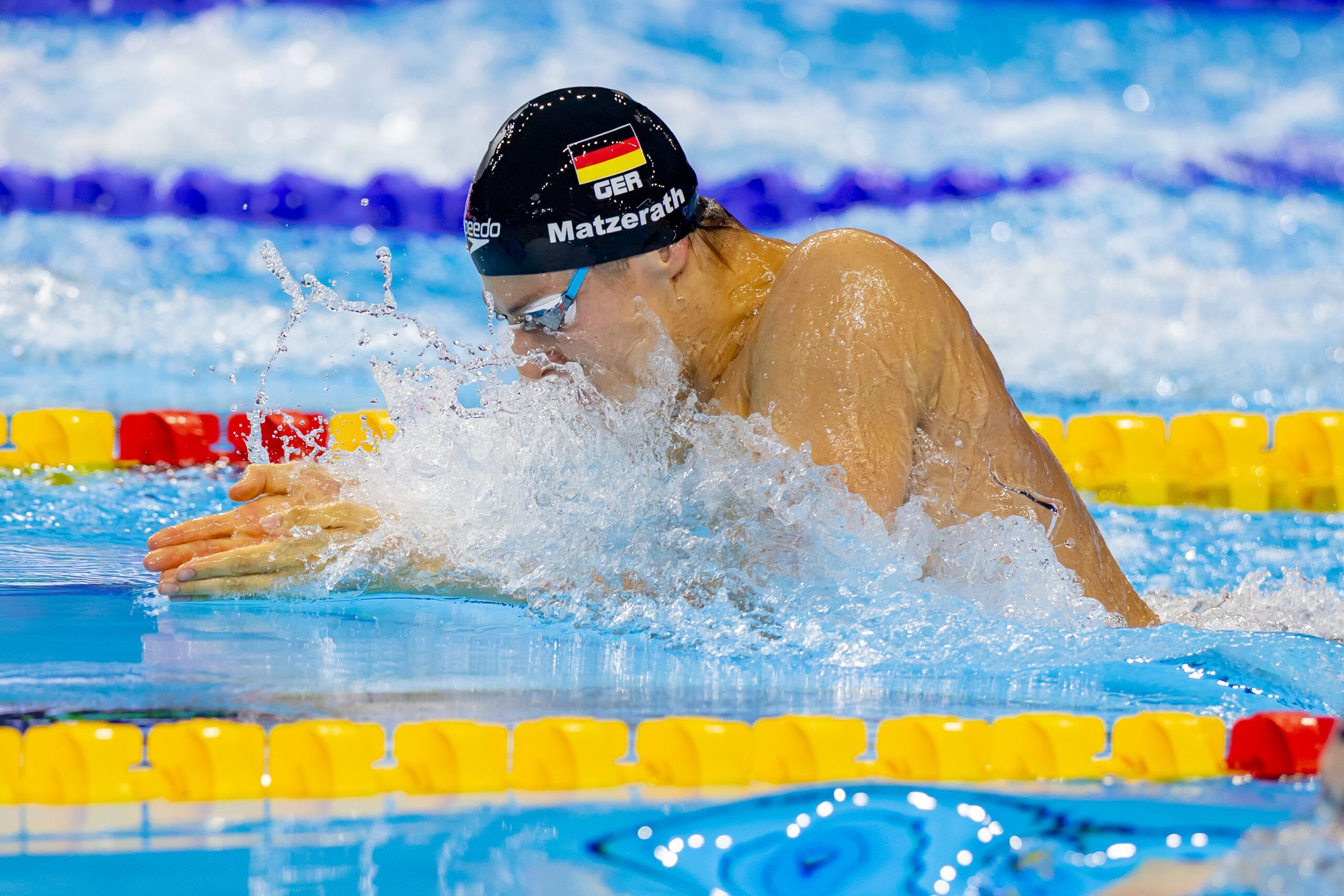 World Championships Arena, Singapur 27.7.2025: World Aquatics Championships Singapur 2025 - Schwimmen Finals Tag 1, Lucas Matzerath (Photo by JoKleindl)