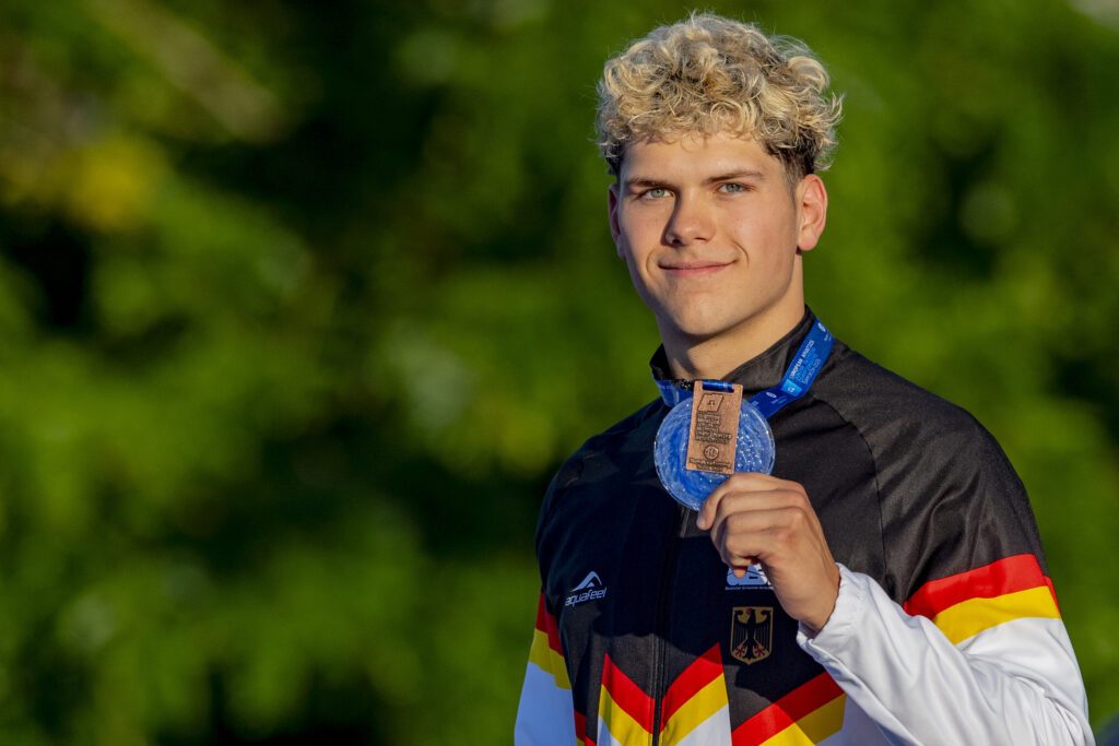 Jan Malte Gräfe mit seiner Bronzemedaille.