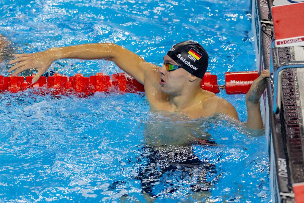 World Championships Arena, Singapur 30.7.2025: World Aquatics Championships Singapur 2025 - Schwimmen Vorlaeufe Tag 4, Josha Salchow (Photo by JoKleindl)