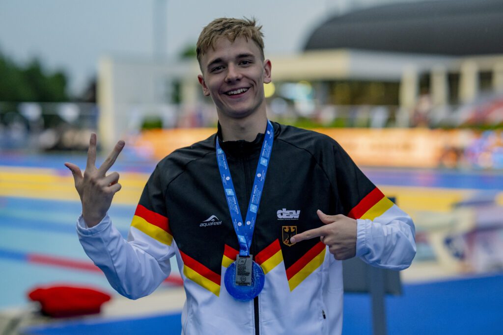 Die Silbermedaille über 400m Freistil war die dritte für Johannes Liebmann bei dieser JEM