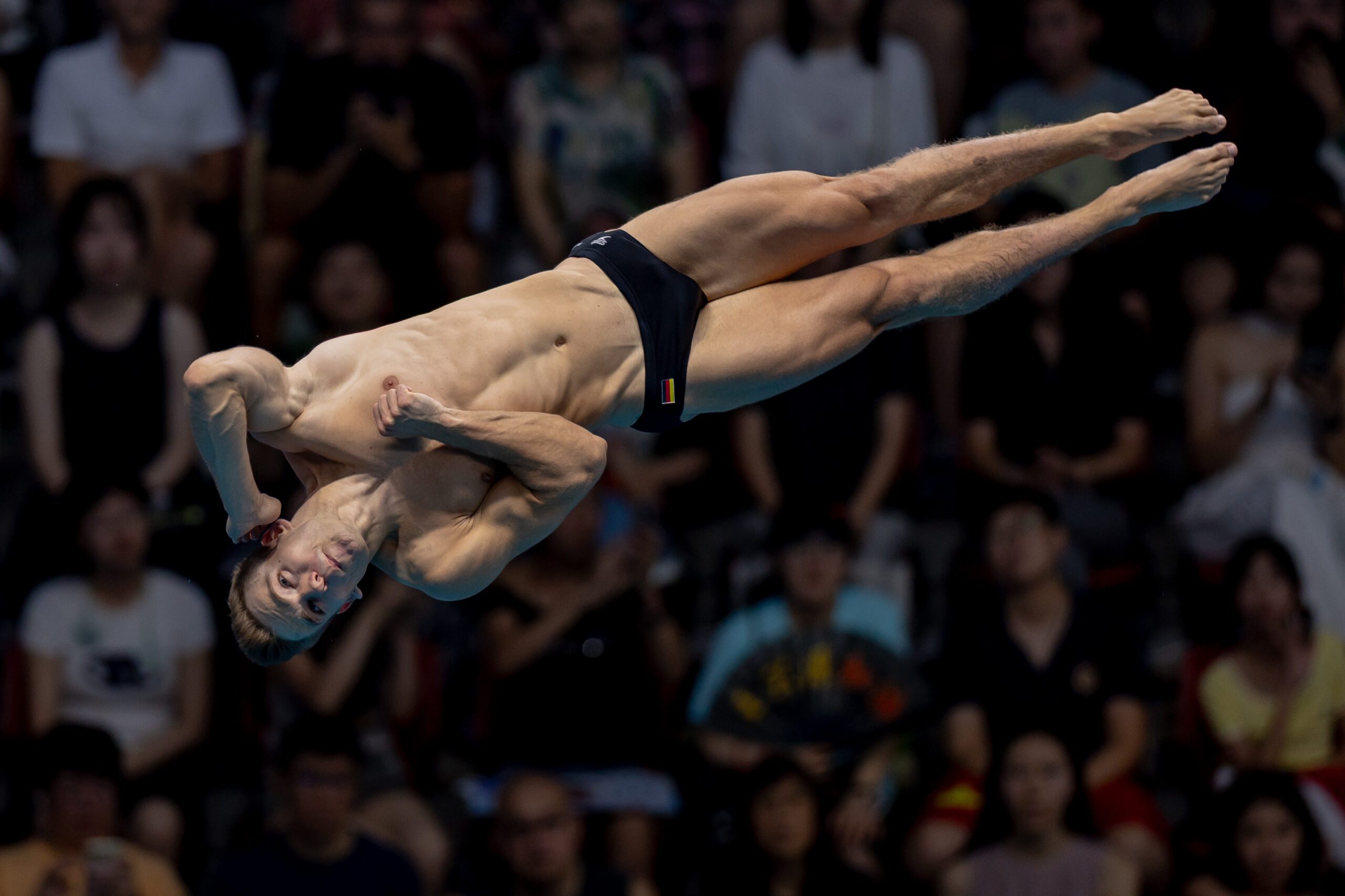 Aquatics Center, Singapur 1.8.2025: World Aquatics Championships Singapur 2025 - Wasserspringen 3m Maenner Finale, Moritz Wesemann (Photo by JoKleindl)