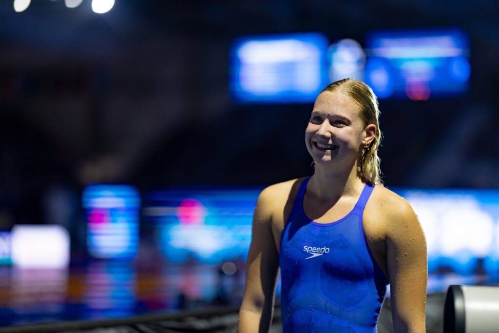 World Championships Arena, Singapur 1.8.2025: World Aquatics Championships Singapur 2025 - Schwimmen Finals Tag 6, Lise Seidel (Photo by JoKleindl)