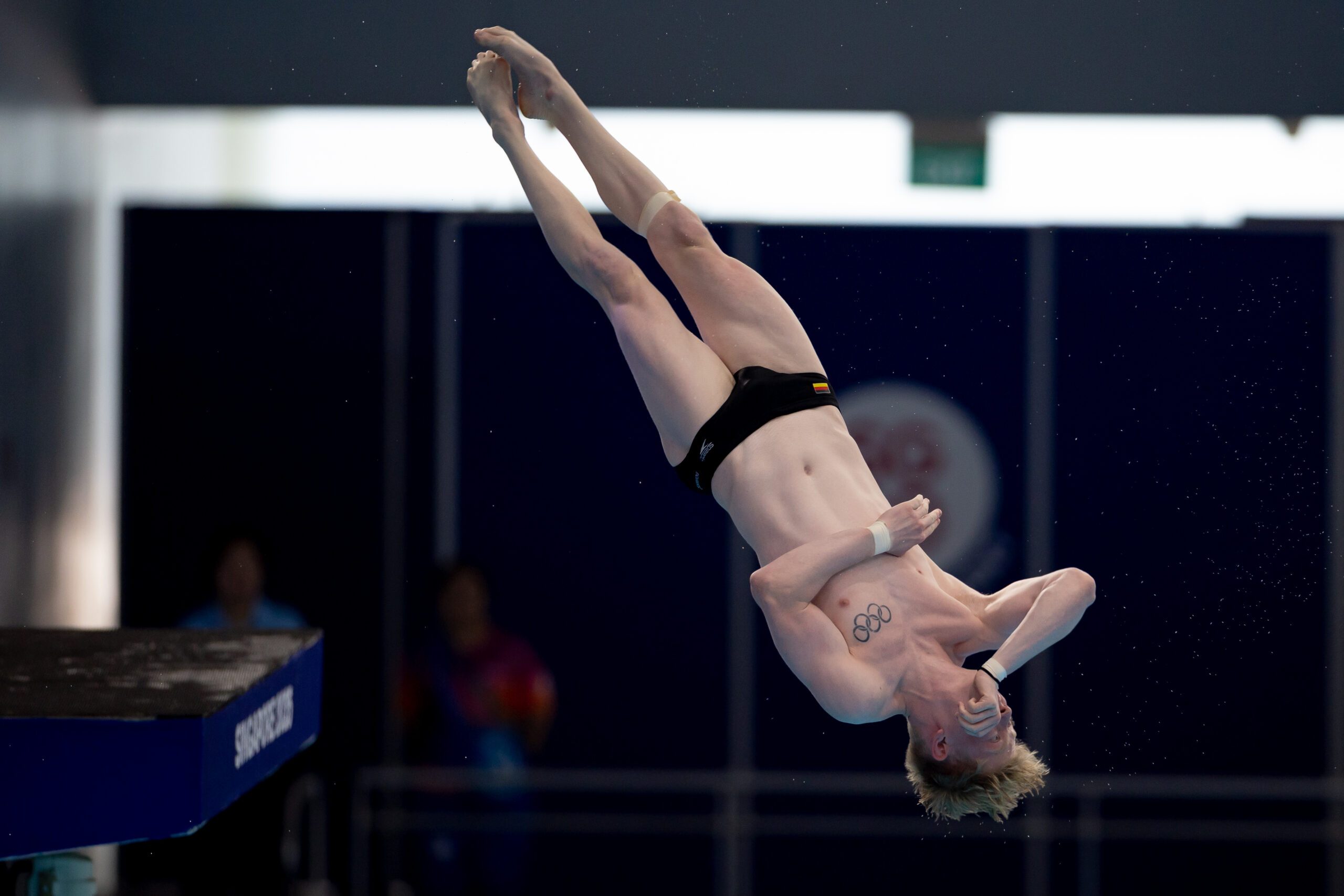 Aquatics Center, Singapur 2.8.2025: World Aquatics Championships Singapur 2025 - Wasserspringen 10m Maenner Vorkampf, Jaden Eikermann (Photo by JoKleindl)