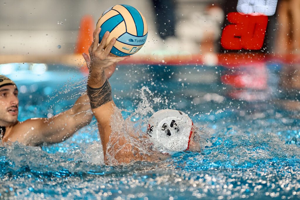 Spielszene aus der Partie i der Wasserball-Bundesliga zwischen den Wasserfreunden Spandau 04 und dem SV Ludwigsburg 08