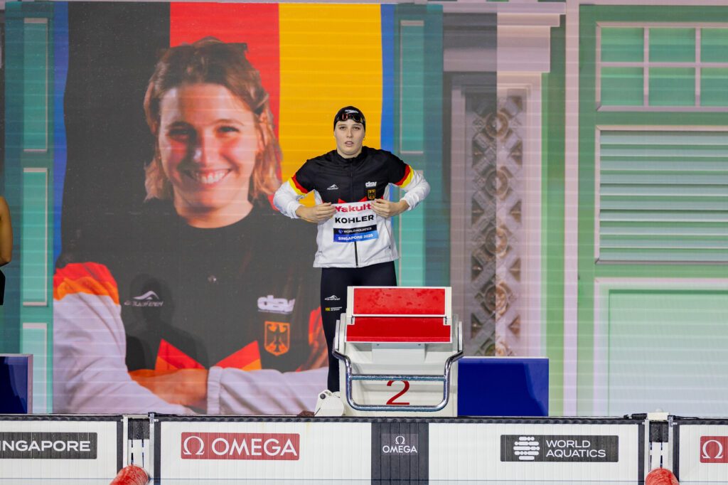 Angelina Köhler auf der Startbrücke