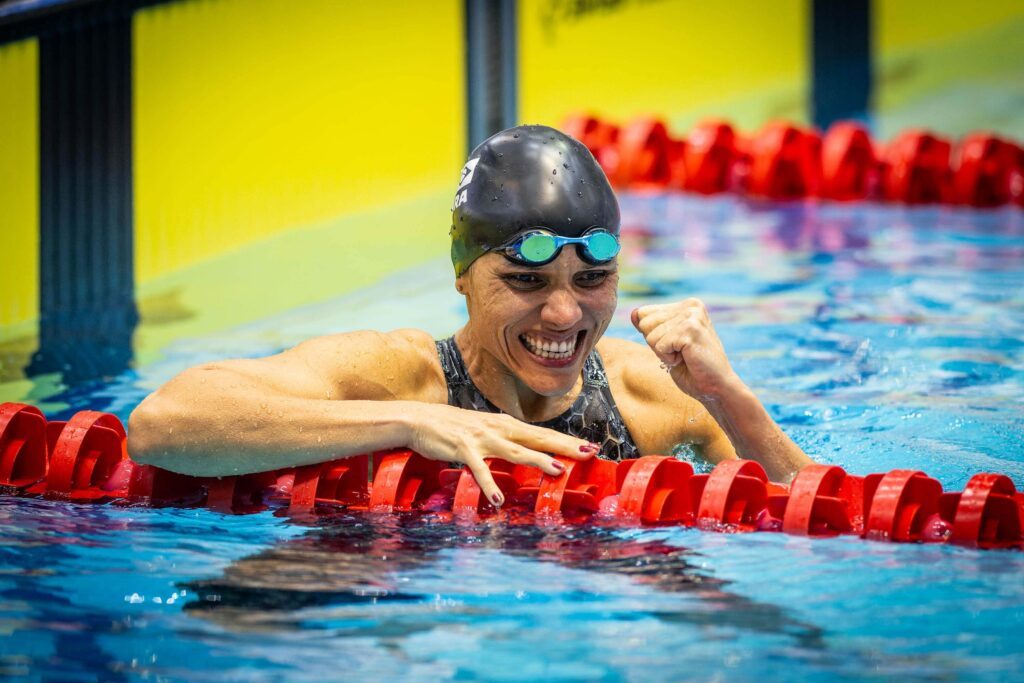 Maria Carolina Gomes Santiago (BRA) ist Paralympics-Siegerin und im Brustschwimmen Rivalin von Elena Semchin