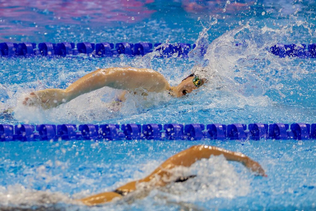 Nina Holt kraulte schon bei der WM 2025 mehrmals die 100m Freistil