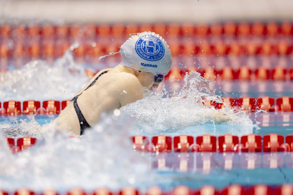 Schwimmerin Hannah Schneider über 50m Brust bei den Deutschen Jahrgangsmeisterschaften 2026 in Berlin