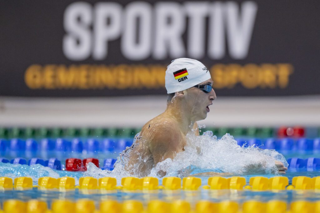 Louis Hoffmann war auch über 200m Brust der Schnellste im Berliner DJM-Becken
