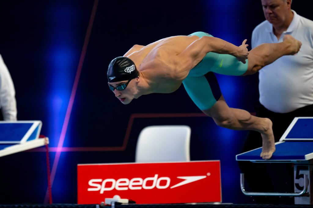 Schwimmer Louis Hoffmann aus Deutschland bei der JEM in München