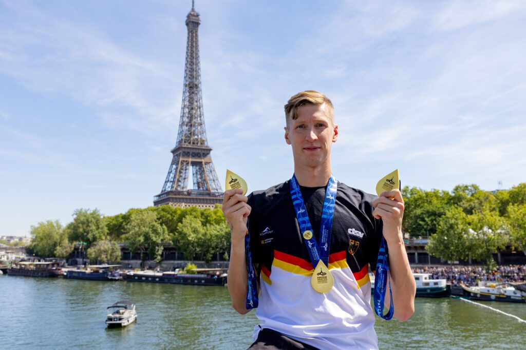 Florian Wellbrock fischte unweit des Eiffelturms gleich dreimal Gold aus der Seine