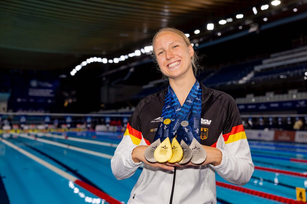 Zweimal Gold im Freiwasser, dreimal Silber im Becken: Isabel Gose mit ihren fünf EM-Medaillen