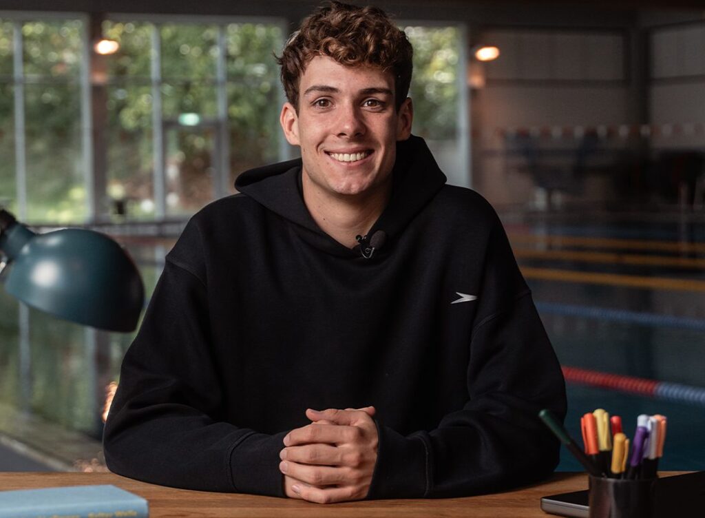 Schwimmer Cedric Büssing als Student