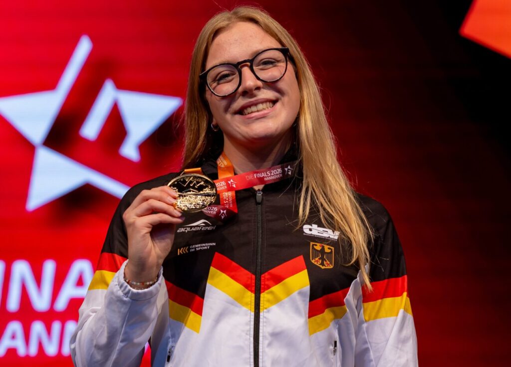 Die Heidelbergerin Lena Ludwig wurde 2026 deutsche Lagenmeisterin im Brustschwimmen