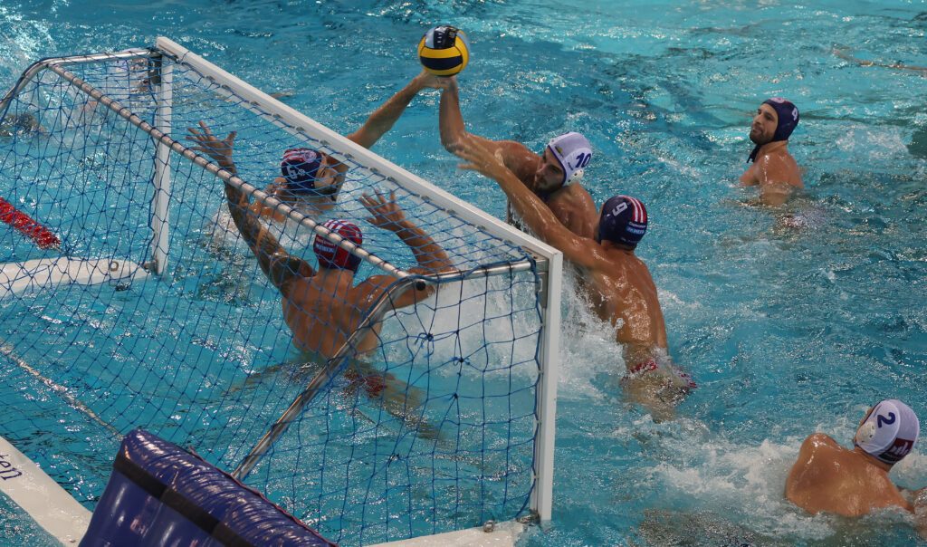 Spielszene aus dem Spiel in der Champions League im Wasserball zwischen Waspo 98 Hannover und Olympiakos Piräus im Oktober 2026